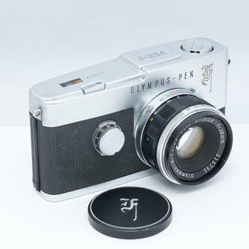 Olympus PEN-F + F.Zuiko Auto-S 38mm F1.8 Analoge camera, Nieuw