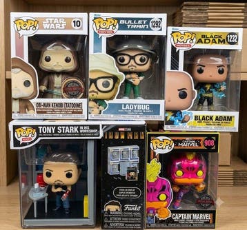 Funko - Funko Pop - Lote de 5 Figuras con Expositor Oficial