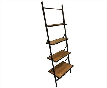 Wandrek Mano met 4 houten planken en metalen frame, Huis en Inrichting, Woonaccessoires | Wandplanken en Boekenplanken, Ophalen of Verzenden