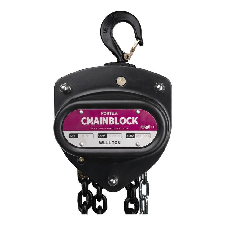4× FORTEX Chain Block PRO MKII 1 ton - 6 meter - handtakel, Muziek en Instrumenten, Licht en Laser, Verzenden