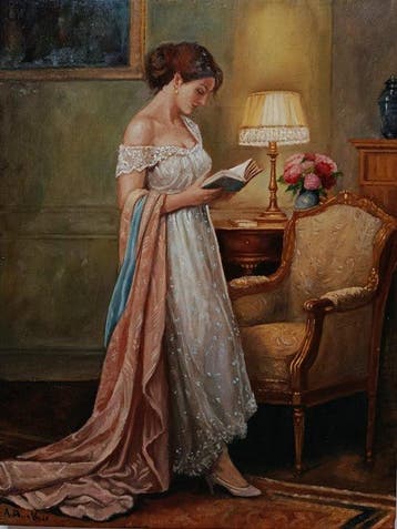 A. Della Valle (XX), da Carl Vilhelm - La lettura (interno)