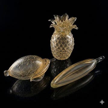 Decoratief ornament (3) - Frutta vetro Murano 24 kt - Murano