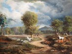 Peter Heinrich Windhausen (1832-1903) - Landschap met wilde, Antiek en Kunst, Kunst | Schilderijen | Klassiek