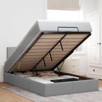 vidaXL Bed met matras 120x200 cm stof lichtgrijs, Huis en Inrichting, Slaapkamer | Bedden, Verzenden, Nieuw, Twijfelaar, 120 cm