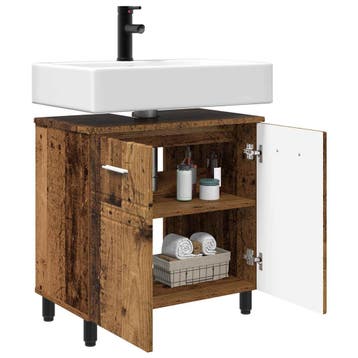 vidaXL Badkamer Waskom Oud hout 60 x 35 x 60 cm Bewerkt hout, Verzenden, Nieuw