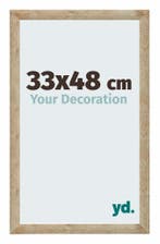 Fotolijst 33x48 cm - Goud - MDF - Catania, Huis en Inrichting, Woonaccessoires | Lijsten, Verzenden, Nieuw