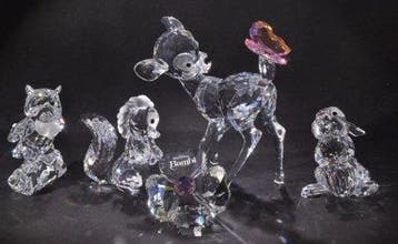 Beeldje - Swarovski Crystal Bambi & Friends Complete Set -