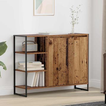 vidaXL Bijzetkast Oud Hout 96.5 x 30 x 75 cm Bewerkt hout, Minder dan 50 cm, Verzenden, Nieuw, Minder dan 100 cm