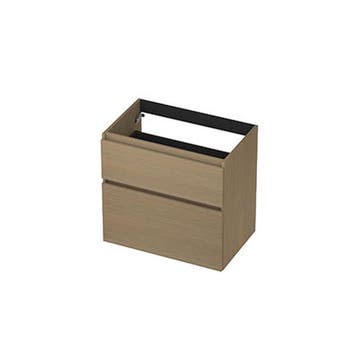 INK - Onderkast 2 Laden Greeploos met Houten Keerlijst, Ophalen of Verzenden, Nieuw