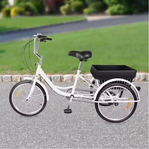 Volwassen Driewieler 20 Inch met 8 Versnellingen en Mand, Fietsen en Brommers, Fietsen | Driewielers, Nieuw, Verzenden