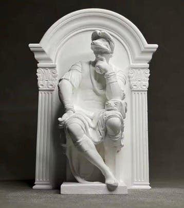 sculptuur, Giuliano de Medici - 16 cm - Gips