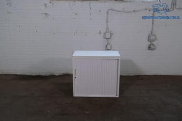 Tweedehands Roldeurkast Wit 75x80x43 cm 1 Legbord, Huis en Inrichting, Gebruikt, Verzenden, 50 tot 100 cm, Minder dan 100 cm