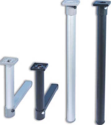 MPK Klaptafelpoot Zwart Bovenknik 67.5cm, Nieuw