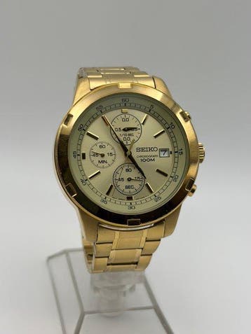 Seiko - Gold Chronograph 100M - Zonder minimumprijs -