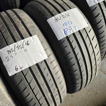 2 x Dunlop SP Sport Maxx 195-55-16 Zomerbanden 6mm, Gebruikt, 16 inch, Ophalen of Verzenden, Band(en)