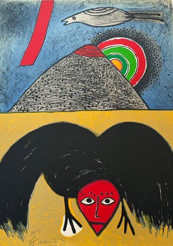 Corneille (1922-2010) - Oiseau et Pyramide