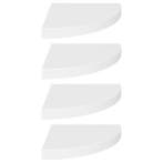 Hoekschappen 4 st | MDF Wit | Retourdeal 66% Korting, Huis en Inrichting, Woonaccessoires | Wandplanken en Boekenplanken, Ophalen of Verzenden
