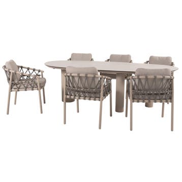 Denia Piacenza dining tuinset 240x105xH75 cm 7 delig, Ophalen of Verzenden, Nieuw