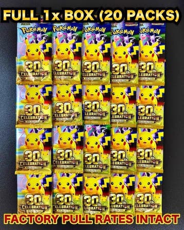 Pokémon - 20 Booster pack - [FACTORY PULL RATES] 30th, Nieuw
