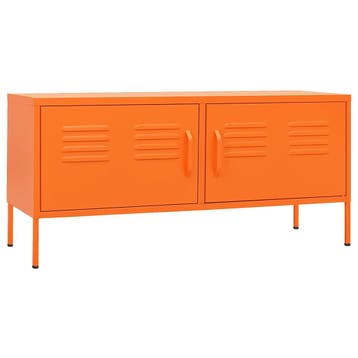 vidaXL Tv-meubel 105x35x50 cm staal oranje, Minder dan 50 cm, Verzenden, Nieuw, Minder dan 100 cm