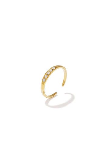 Goudlief Ring met steentjes -stainless steel (Ringen), Overige materialen, Verzenden, Nieuw, Dame