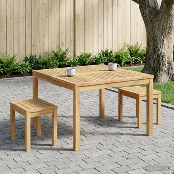vidaXL Salontafel Wit 80 x 80,5 x 45 cm Massief Acaciahout, Huis en Inrichting, Tafels | Salontafels, Verzenden, Nieuw, Overige houtsoorten