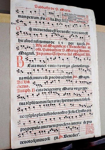 Catholic Church - Antiphonarium Romanum sheet Italian Venice