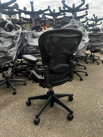Voorraad Refurbished Herman Miller Aeron Stoelen -  Graphite, Huis en Inrichting, Verzenden, Zwart, Zo goed als nieuw, Bureaustoel