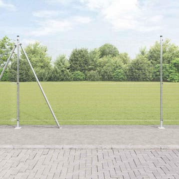 vidaXL gelast draadhek met betonnen voetstuk 10 x 1,5 m, Verzenden, Nieuw, IJzer