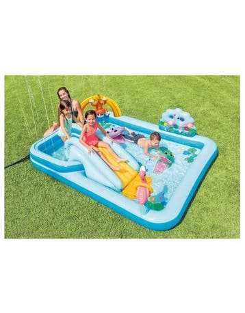 Intex Jungle Adventure Opblaaszwembad met glijbaan