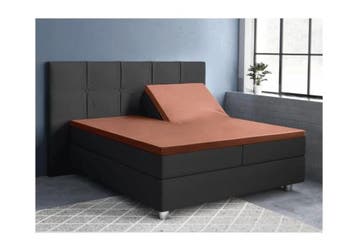 PRIMAVIERA DELUXE Splittopper Satijn Hoeslaken Bruin - 180 x, Nieuw
