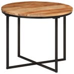 vidaXL Salontafel 55x55x45 cm massief acaciahout en ijzer, Verzenden, Nieuw, Overige houtsoorten, 50 tot 100 cm