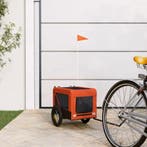 vidaXL Hondenfietstrailer oxford stof en ijzer oranje en, Verzenden, Nieuw