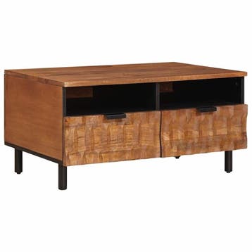 Massief Houten Salontafel met Laden | Tweedekansje | OP=OP, Huis en Inrichting, Tafels | Salontafels, 50 tot 100 cm, Klassiek