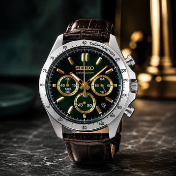 Seiko - Chronograph - Quartz - Green Dial - Zonder, Nieuw