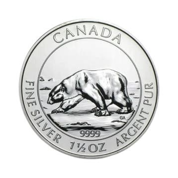 Zilveren munt IJsbeer 1,5 troy ounce, Postzegels en Munten, Verzenden