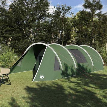 vidaXL Tunnel Tent 5-Person 5-persoons Groen en Wit, Verzenden, Nieuw, Tot en met 2