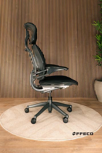 Zwarte Humanscale Freedom Stoelen Met Hoofdsteun, Verzenden, Zwart, Zo goed als nieuw, Bureaustoel