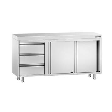 GGM Gastro | Gesloten RVS werktafel KOPENHAGEN PREMIUM - |, Huis en Inrichting, Keuken | Servies, Verzenden, Nieuw