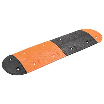 vidaXL Verkeersdrempel 129x32,5x4 rubber geel en zwart, Verzenden, Nieuw