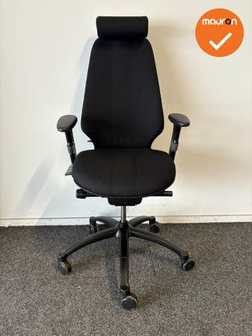 RH Logic 400 - Nieuwe zwarte stoffering  - Met hoofdsteun -, Werkplek, Ophalen of Verzenden, Gebruikt, Stoel