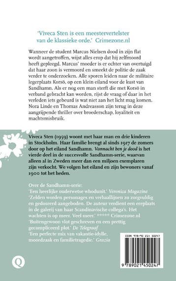 Vannacht ben je dood / De Sandhamn-reeks / 4 9789021450247, Boeken, Verzenden, Zo goed als nieuw, Viveca Sten