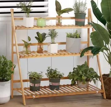 Opvouwbare Bamboe Plantenstandaard 3 Lagen 98cm Breed, Verzenden, Nieuw