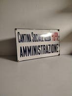 Emaille bord - Industrieel - Italië - jaren vijftig -, Antiek en Kunst