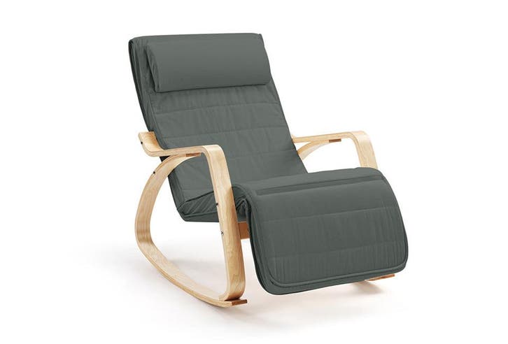 2dekans | Home & Comfort Schommelstoel - donkergrijs - 65 X, Huis en Inrichting, Stoelen, Zo goed als nieuw, Ophalen of Verzenden