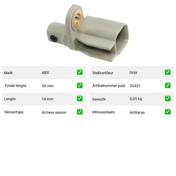 ABS-sensor Volvo V70 T4 (135) Van 2010-10 tot 2015-12 - ABS-, Verzenden, Nieuw, Volvo