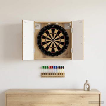 vidaXL Dartbord Kabinet HAARLEM Artisanaal eiken 52,5 x 10,5, Verzenden, Nieuw