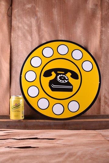 Reclamebord - XL SIP Telefoonbord; traditioneel, historisch