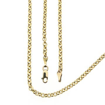 Gouden jasseron schakelketting, Sieraden, Tassen en Uiterlijk, Kettingen, Ophalen of Verzenden, Gebruikt, Goud, Goud