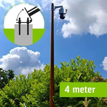 Donker houtstructuur cameramast met kantelanker 4, Ophalen of Verzenden, Nieuw